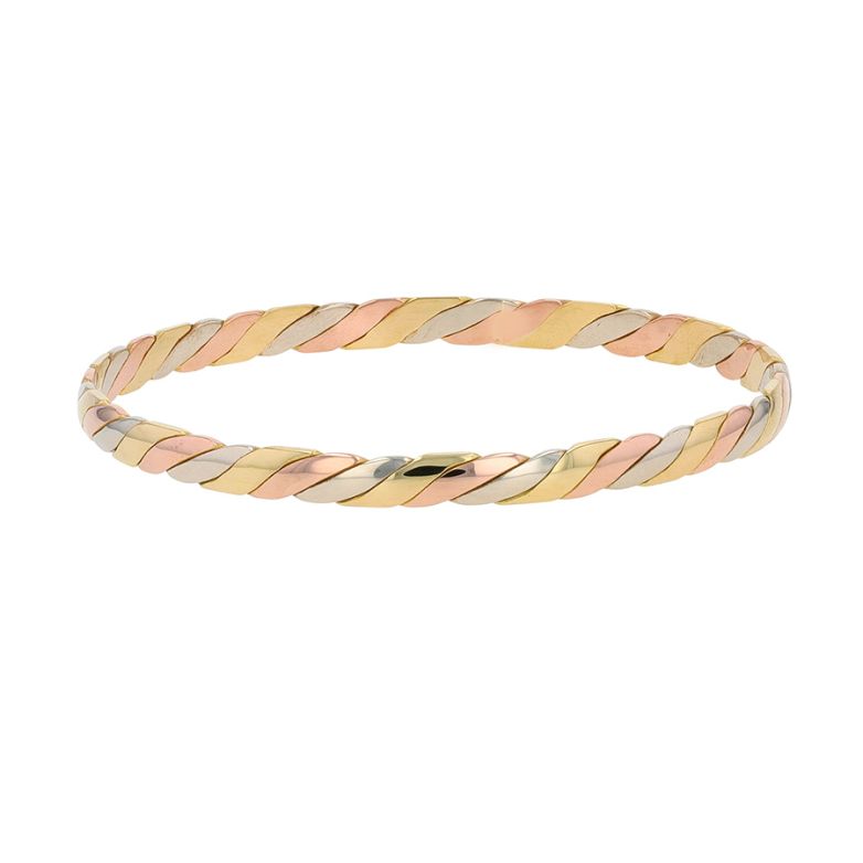 Bracelet jonc or jaune, rose et blanc 20.22g Comme neuf -  reconditionné disponible sur Gemme Les Bijoux